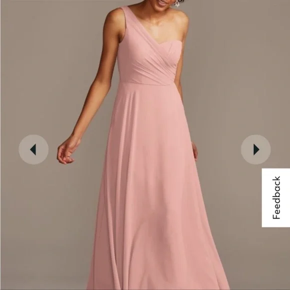 bridesmaid dresses size 14 High-Slit Chiffon Plus Size Bridesmaid Dress with Long Sleeves and Waist Pleating